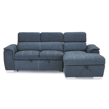 Ferriday Blue Storage Sleeper Sectional from Homelegance - Luna Furniture