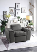 8228GY-1 Chair with Pull-out Ottoman - Luna Furniture
