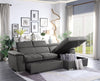 8228GY* (2)2-Piece Sectional with Adjustable Headrests, Pull-out Bed and Right Chaise with Hidden Storage - Luna Furniture