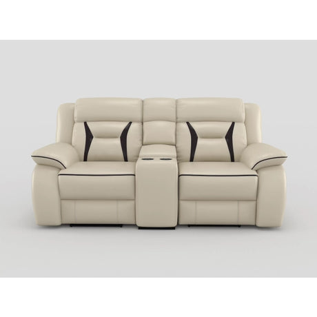 8229NBE-2 Double Reclining Love Seat with Center Console - Luna Furniture