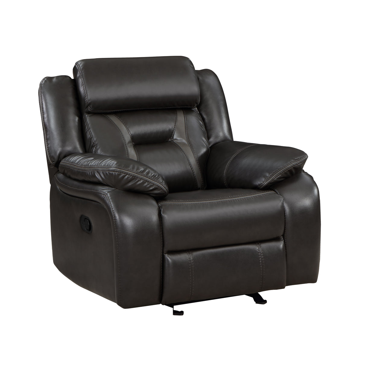 Amite Dark Gray Glider Reclining Chair from Homelegance - Luna Furniture