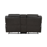 8229NDG-2 Double Reclining Love Seat with Center Console - Luna Furniture
