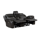 8229NDG-2PW Power Double Reclining Love Seat with Center Console - Luna Furniture