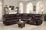 Bastrop Brown 3-Piece Sectional with Right Console from Homelegance - Luna Furniture