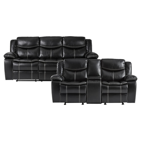 Bastrop Black Sofa and Loveseat from Homelegance - Luna Furniture