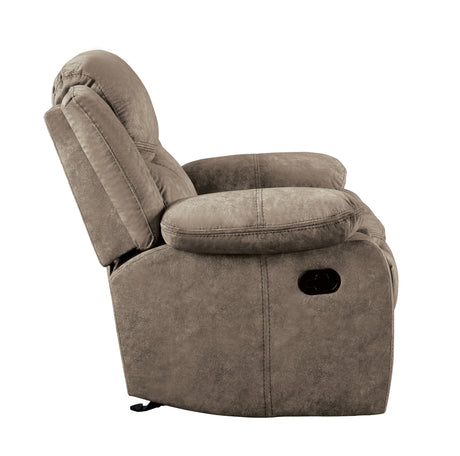 Bastrop Brown Fabric Glider Reclining Chair from Homelegance - Luna Furniture