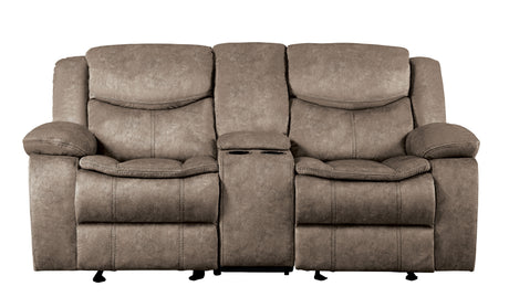 Bastrop Brown Microfiber Reclining Sofa and Loveseat from Homelegance - Luna Furniture