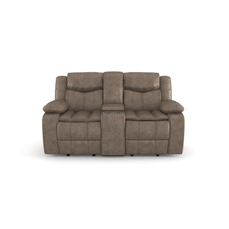 Bastrop Brown Microfiber Reclining Sofa and Loveseat from Homelegance - Luna Furniture