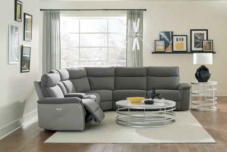 8259DG*6SCPWH (6)6-Piece Modular Power Reclining Sectional with Power Headrests - Luna Furniture