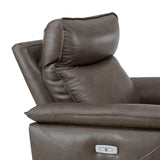 Maroni Dark Brown Leather Power Reclining Chair from Homelegance - Luna Furniture