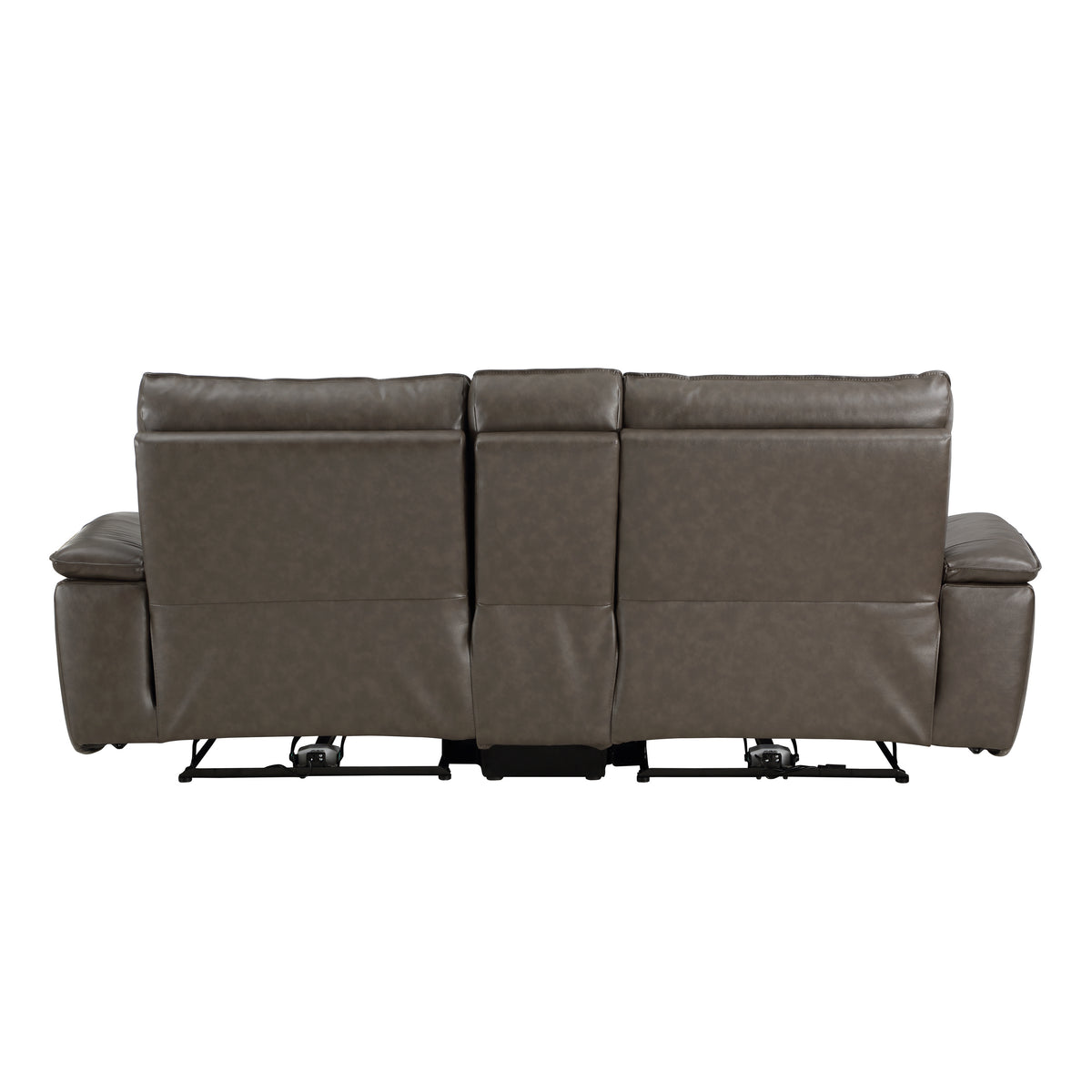 Maroni Dark Brown Leather Power Double Reclining Loveseat from Homelegance - Luna Furniture