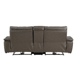 Maroni Dark Brown Leather Power Double Reclining Loveseat from Homelegance - Luna Furniture