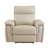 Maroni Taupe Leather Power Reclining Chair from Homelegance - Luna Furniture
