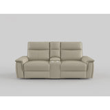 Maroni Taupe Leather Power Double Reclining Loveseat from Homelegance - Luna Furniture