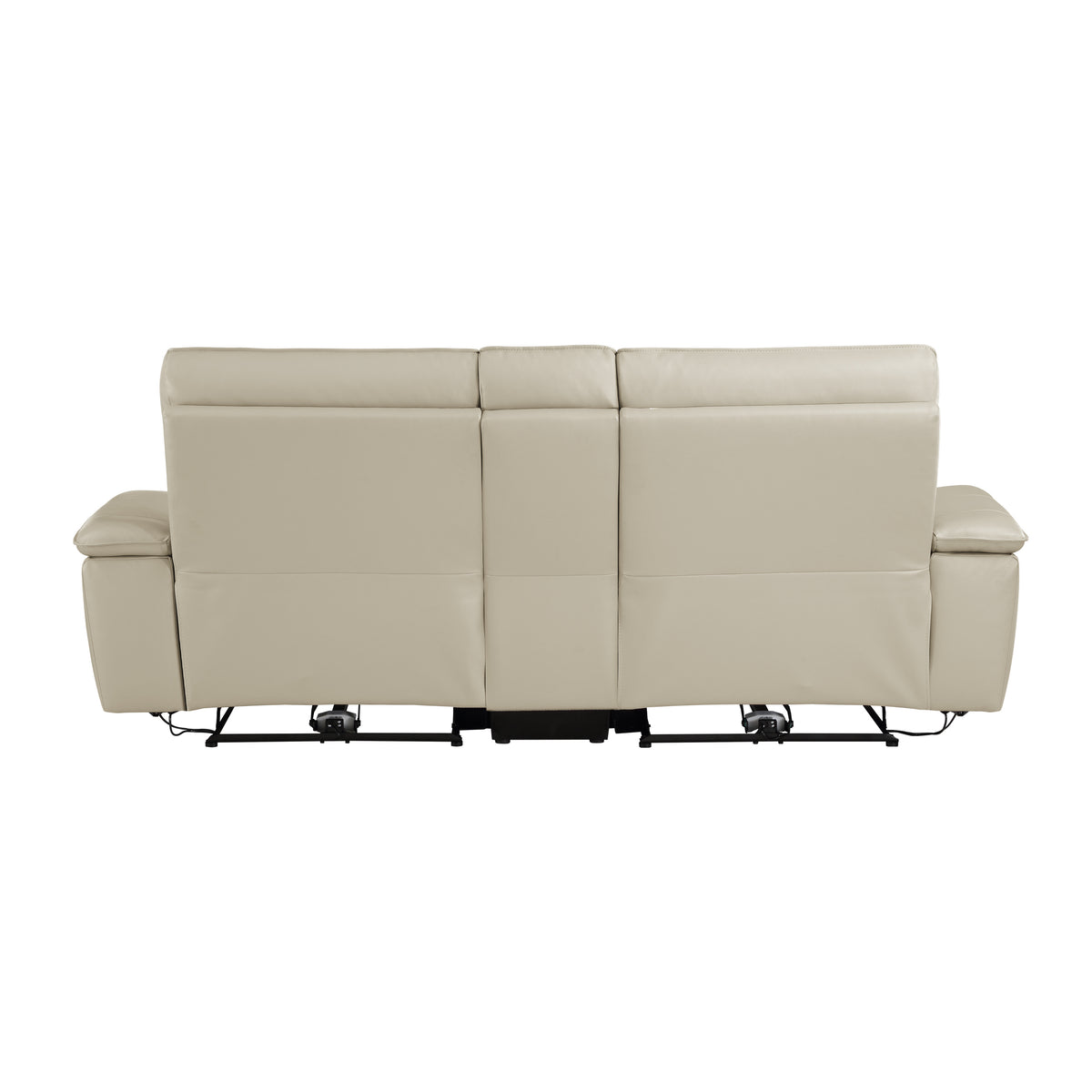 Maroni Taupe Leather Power Double Reclining Loveseat from Homelegance - Luna Furniture