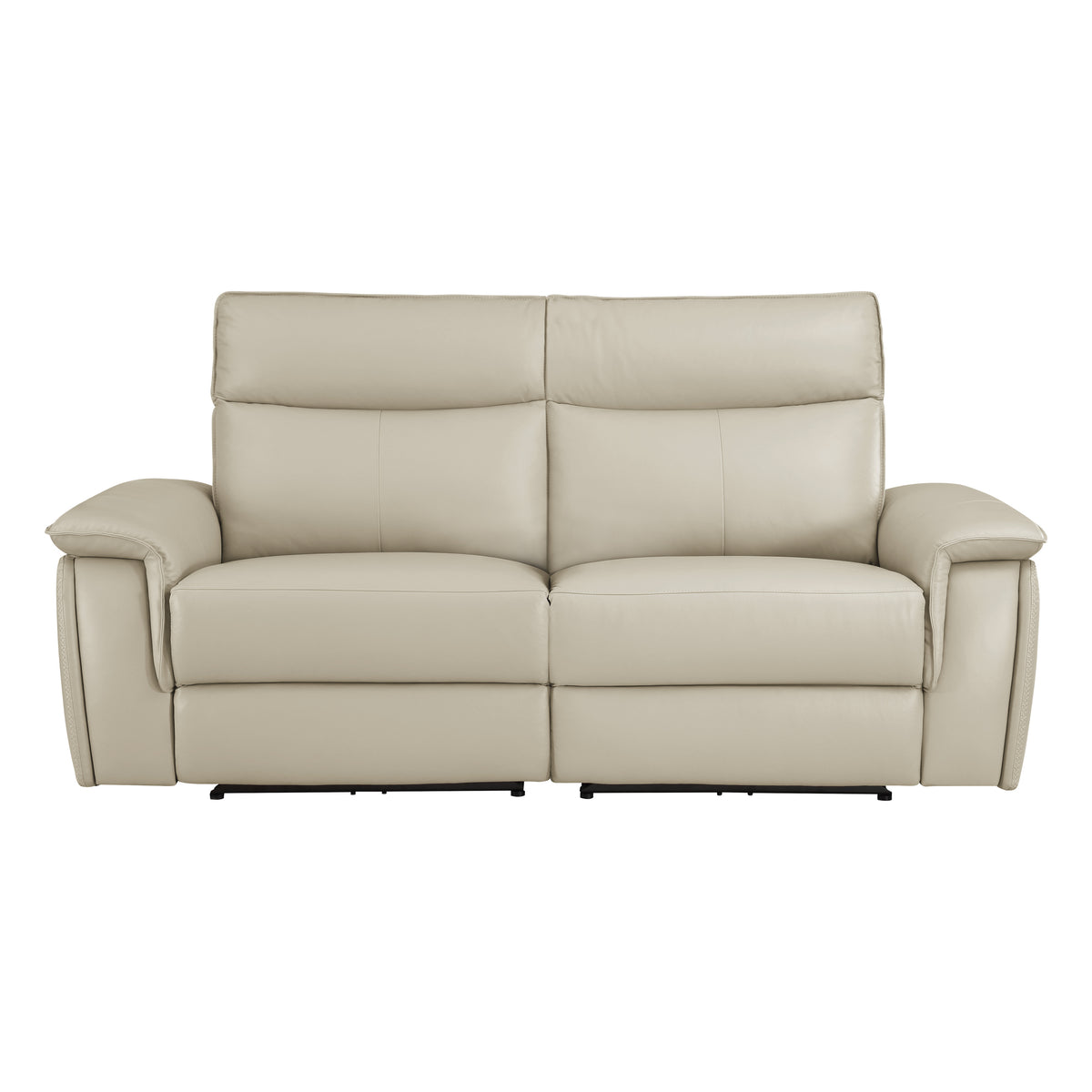 Maroni Taupe Leather Power Double Reclining Loveseat from Homelegance - Luna Furniture
