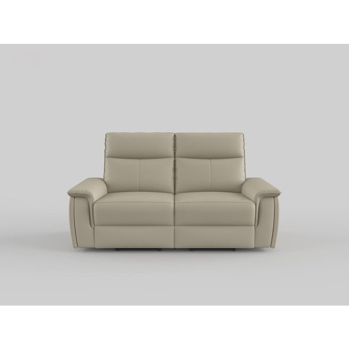 Maroni Taupe Leather Power Double Reclining Loveseat from Homelegance - Luna Furniture