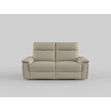Maroni Taupe Leather Power Double Reclining Loveseat from Homelegance - Luna Furniture