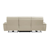 Maroni Taupe Leather Power Double Reclining Sofa from Homelegance - Luna Furniture