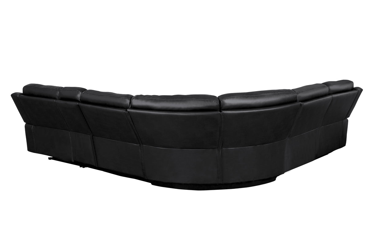 Falun Dark Brown 6-Piece Modular Power Reclining Sectional from Homelegance - Luna Furniture