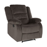 Jarita Chocolate Reclining Chair from Homelegance - Luna Furniture