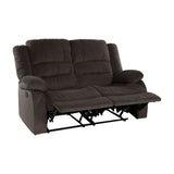 Jarita Chocolate 2-Piece Double Reclining Set from Homelegance - Luna Furniture