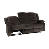 Jarita Chocolate 2-Piece Double Reclining Set from Homelegance - Luna Furniture