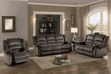 Jarita Chocolate Double Reclining Loveseat from Homelegance - Luna Furniture