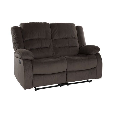 Jarita Chocolate Double Reclining Loveseat from Homelegance - Luna Furniture