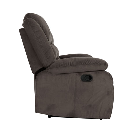 Jarita Chocolate Double Reclining Loveseat from Homelegance - Luna Furniture