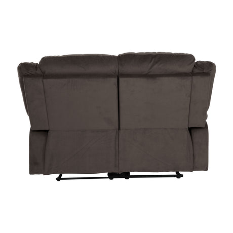 Jarita Chocolate Double Reclining Loveseat from Homelegance - Luna Furniture