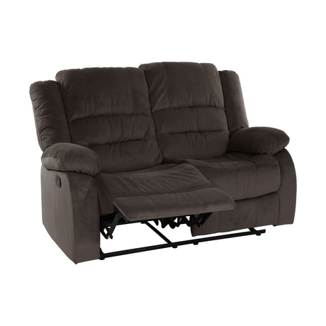 Jarita Chocolate Double Reclining Loveseat from Homelegance - Luna Furniture