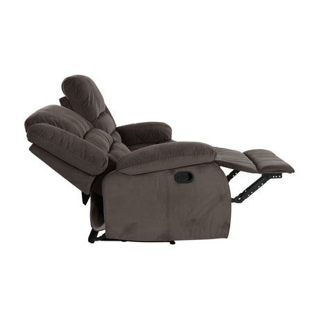 Jarita Chocolate Double Reclining Loveseat from Homelegance - Luna Furniture
