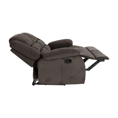 Jarita Chocolate Double Reclining Loveseat from Homelegance - Luna Furniture