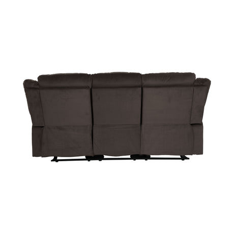 Jarita Chocolate Double Reclining Sofa from Homelegance - Luna Furniture
