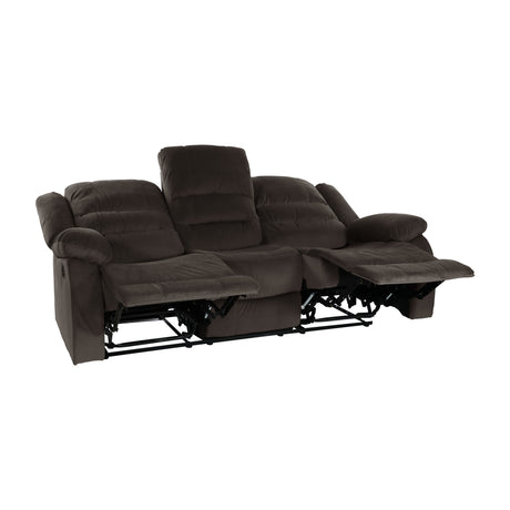 Jarita Chocolate Double Reclining Sofa from Homelegance - Luna Furniture