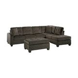 Emilio Chocolate Reversible Sectional from Homelegance - Luna Furniture