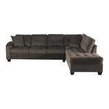 Emilio Chocolate Reversible Sectional from Homelegance - Luna Furniture
