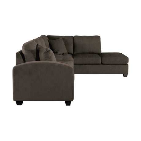 Emilio Chocolate Reversible Sectional from Homelegance - Luna Furniture