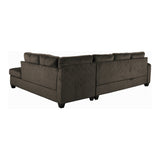 Emilio Chocolate Reversible Sectional from Homelegance - Luna Furniture