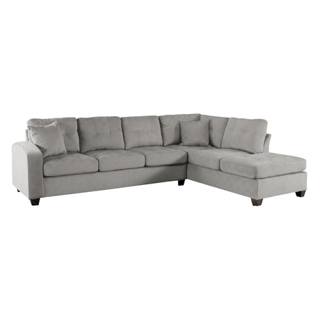 Emilio Taupe Reversible Sectional from Homelegance - Luna Furniture