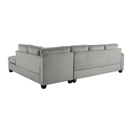 Emilio Taupe Reversible Sectional from Homelegance - Luna Furniture