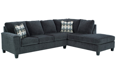 Abinger Smoke 2-Piece RAF Chaise Sleeper Sectional from Ashley - Luna Furniture