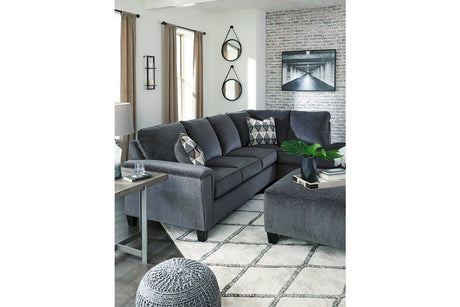 Abinger Smoke 2-Piece RAF Chaise Sectional from Ashley - Luna Furniture