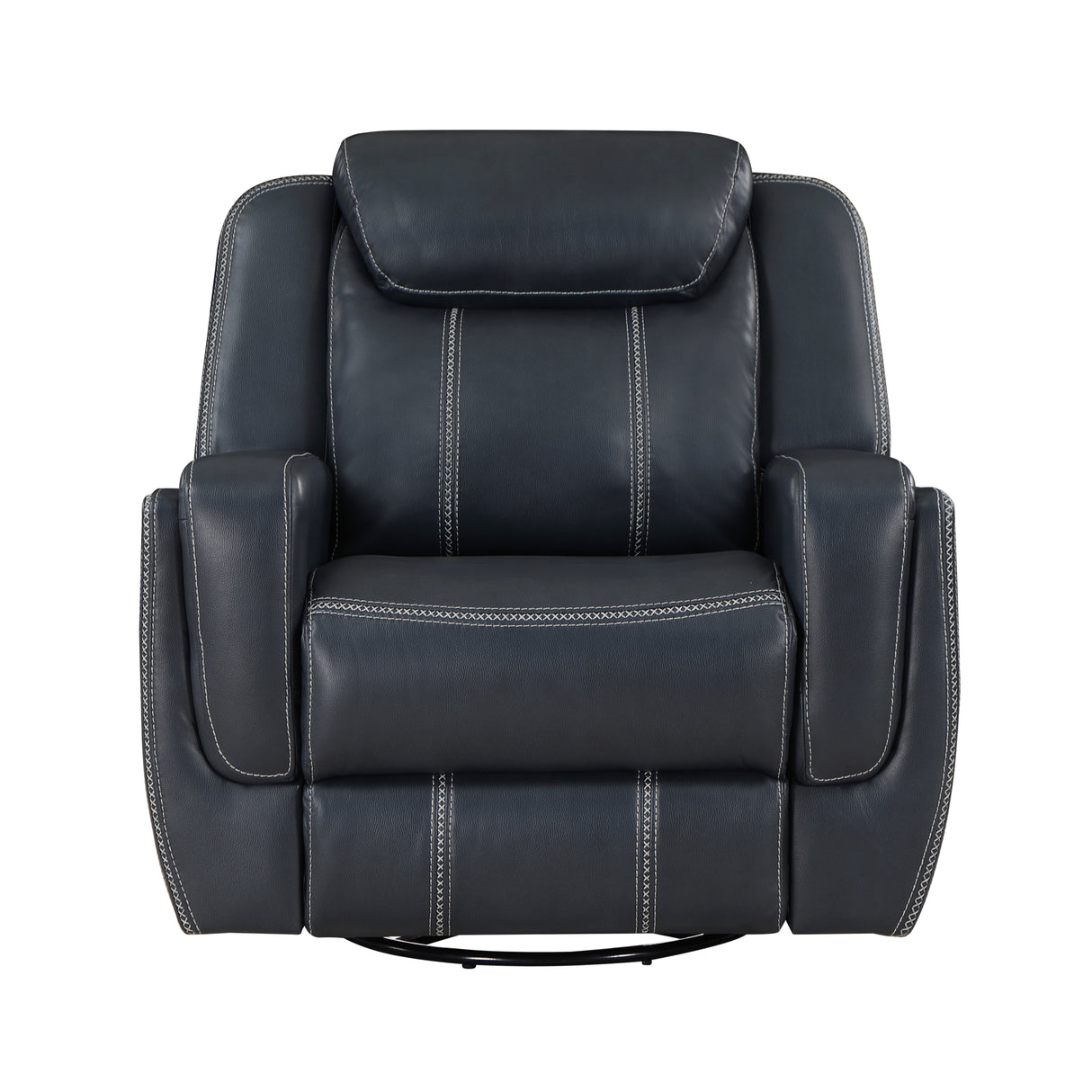 Littleton Blue Swivel Glider Reclining Chair from Homelegance - Luna Furniture