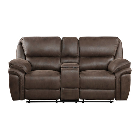 Proctor Brown 2-Piece Double Reclining Set from Homelegance - Luna Furniture