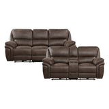 8517BRW*2PW Power Reclining Sofa and Loveseat from Homelegance - Luna Furniture