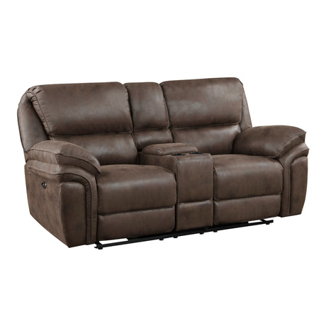 Proctor Brown 2-Piece Power Double Reclining Set from Homelegance - Luna Furniture