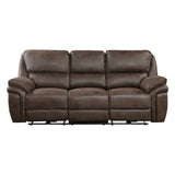 Proctor Brown Microfiber Power Double Reclining Sofa from Homelegance - Luna Furniture