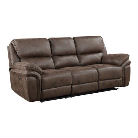 8517BRW-3PW Power Double Reclining Sofa - Luna Furniture